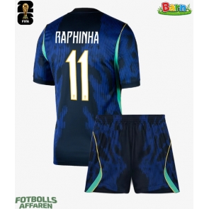 Brasilien Raphinha Belloli #11 Bortaställ Barn VM 2026 Kortärmad (+ Korta byxor)